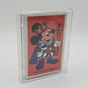 NEW VINTAGE King Mickey Mouse Playing Cards Deck Case Walt Disney Productions
